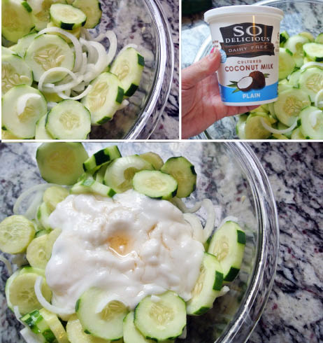 Creamy Dairy Free Cucumber Salad Recipe