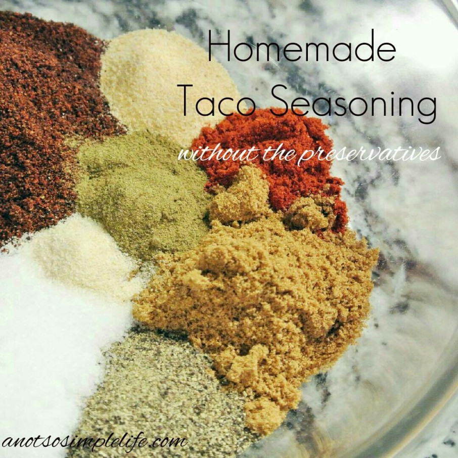 Homemade Taco Seasoning Packet; Gluten Free, Soy Free, Dairy Free, Nut