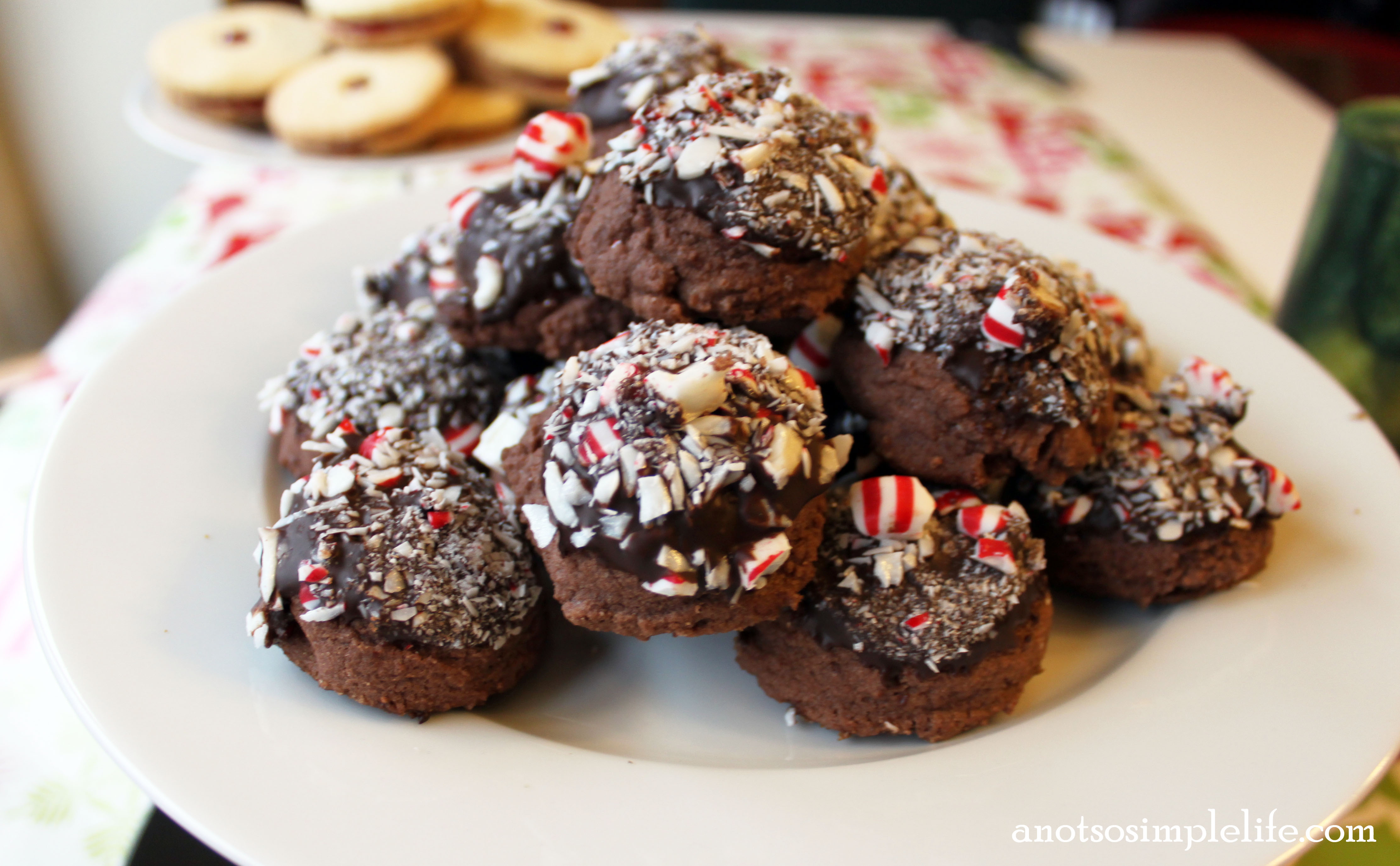 Chocolate Peppermint Drop Cookies 1